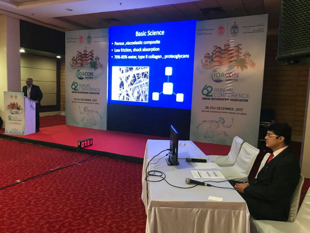 Moderating session at ICL on Arthroscopy on Knee and shoulder injuries on 27th Dec 2017 at IOACON 2017 at Indore 